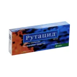 Упаковка: Рутацид 0.5 г, 20 шт, таблетки жевательные