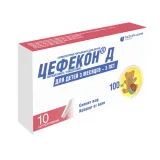 Упаковка: Цефекон Д 100 мг, 10 шт, суппозитории ректальные для детей