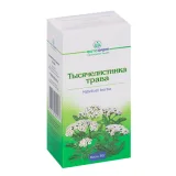 Упаковка: Тысячелистника трава, 50 г, сырье растительное измельченное .