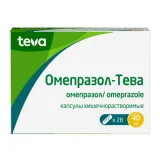 Упаковка: Омепразол-Тева 40 мг, 28 шт, капсулы кишечнорастворимые