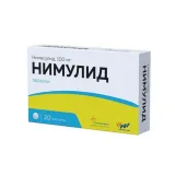 Упаковка: Нимулид 100 мг, 20 шт, таблетки