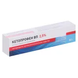 Упаковка: Кетопрофен ВП 2.5%, 50 г, гель для наружного применения