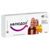 Упаковка: Афлюдол 100 мг, 40 шт, таблетки покрытые пленочной оболочкой