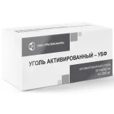 Упаковка: Уголь активированный-УБФ 250 мг, 50 шт, таблетки