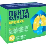 Упаковка: Пентафлуцин-Бронхо 8 мг+200 мг+500 мг+20 мг+200 мг, 5 г, 10 шт, гранулы для приготовления раствора для приема внутрь