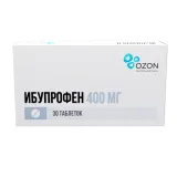 Упаковка: Ибупрофен 400 мг, 30 шт, таблетки покрытые пленочной оболочкой