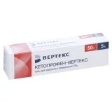 Упаковка: Кетопрофен-Вертекс 5%, 50 г, гель для наружного применения