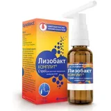 Упаковка: Лизобакт Комплит 0.1 мг+4.0 мг+0.3 мг/доза, 125 доз, спрей для местного применения дозированный