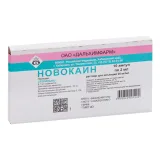 Упаковка: Новокаин 2%, 2 мл, 10 шт, раствор для инъекций