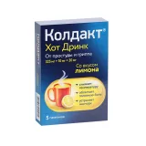 Упаковка: Колдакт Хот Дринк 325 мг+10 мг+20 мг, 10 г, 5 шт, порошок для приготовления раствора для приема внутрь со вкусом лимона