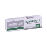 Упаковка: Клей БФ-6, 25 г, раствор для наружного применения спиртовой