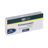 Упаковка: Тербинафин 250 мг, 14 шт, таблетки
