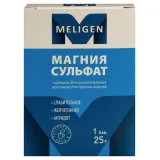 Упаковка: Магния сульфат, 25 г, порошок для приготовления раствора для приема внутрь