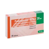 Упаковка: Рабепразол-КРКА 20 мг, 28 шт, таблетки кишечнорастворимые покрытые пленочной оболочкой