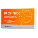 Упаковка: Висмута трикалия дицитрат Брайтвис 120 мг, 56 шт, таблетки покрытые пленочной оболочкой