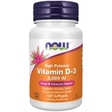 Упаковка: Витамин Д3 2000 ME NOW High Potency Vitamin D3 120 капсул для зубов и костей для мозга