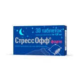 Упаковка: СтрессОфф форте таблетки покрытые оболочкой 120мг № 30
