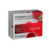 Упаковка: Витамир Глицин Форте 300мг со вкусом вишни таблетки 634мг № 60 БАД