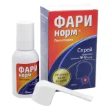 Упаковка: Фаринорм гексэтидин спрей для местного применения 0,2% 40мл
