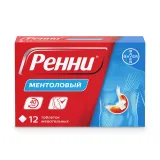 Упаковка: Ренни таб. жев. ментол №12