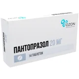Упаковка: Пантопразол таб п/о 20мг №14