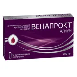 Упаковка: Венапрокт Алиум супп. рект. 250мг №10