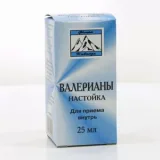 Упаковка: Валериана настойка 25мл