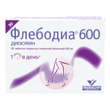 Упаковка: Флебодиа 600, таблетки покрыт. плен. об. 600 мг, 30 шт.