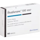 Упаковка: Йодбаланс, таблетки 100 мкг, 100 шт.