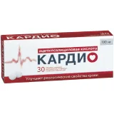 Упаковка: Ацетилсалициловая кислота Кардио, таблетки покрыт. плен. об. кишечнорастворимые 100 мг, 30 шт.