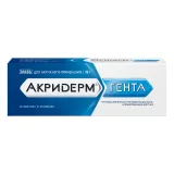 Упаковка: Акридерм Гента, мазь 0.05%+0.1%, 30 г