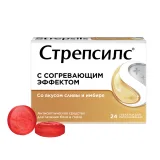 Упаковка: Стрепсилс с Согревающим Эффектом, таблетки для рассасывания, 24 шт,