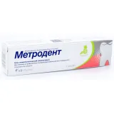 Упаковка: Метродент, гель стоматологический (ананасовый) 20 г