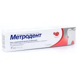Упаковка: Метродент, гель стоматологический вкус клубничный 20 г