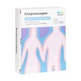 Упаковка: Хлоргексидин, раствор 0.05%, тюбик-капельницы 10 мл, 5 шт.