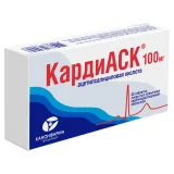 Упаковка: КардиАСК, таблетки покрыт. плен. об. кишечнорастворимые 100 мг, 60 шт.