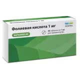 Упаковка: Фолиевая кислота, таблетки 1 мг, 60 шт.