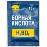 Упаковка: Борная кислота, чистящее средство для оптики, 10 г
