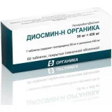 Упаковка: Диосмин-Н Органика табл п/о плен 50 мг +450 мг х60