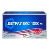 Упаковка: Детралекс, таблетки покрытые пленочной оболочкой 1000 мг, 18 шт.