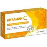 Упаковка: Витамин С, таблетки покрыт. плен. об. 100 мг (Милве), 40 шт.