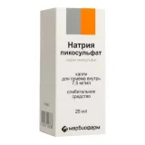 Упаковка: Натрия пикосульфат, капли для приема внутрь 7,5 мг/мл 25 мл, 1 шт.