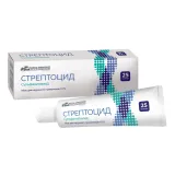 Упаковка: Стрептоцид, мазь 10% (Усолье-Сибирский ХФЗ), туба 25 г