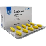 Упаковка: Диафурил, капсулы 100 мг, 30 шт.