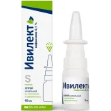 Упаковка: Ивилект, спрей назальный (с ментолом и эвкалиптом) 0.1%, 10 мл