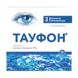 Упаковка: Тауфон, капли глазные 4%, флакон-капельницы 10 мл, 3 шт.