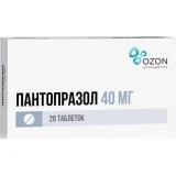 Упаковка: Пантопразол, таблетки в пленочной оболочке кишечнорастворимые 40 мг, 28 шт.