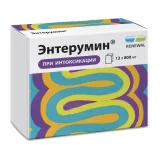 Упаковка: Энтерумин, порошок для приготовления суспензии д/внут применения, пак 800 мг, 12 шт.