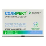 Упаковка: Солирект, микроклизма раствор ректальный  9 мг/мл +90 мг/мл +625 мг/мл, 5 мл, 4 шт.