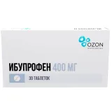 Упаковка: Ибупрофен, таблетки, покрытые пленочной оболочкой 400 мг, 30 шт.